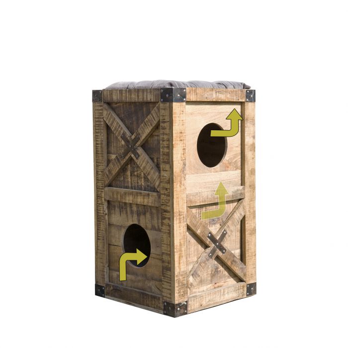 Torre per gatti in legno - Cuccia per gatti - immagine 5