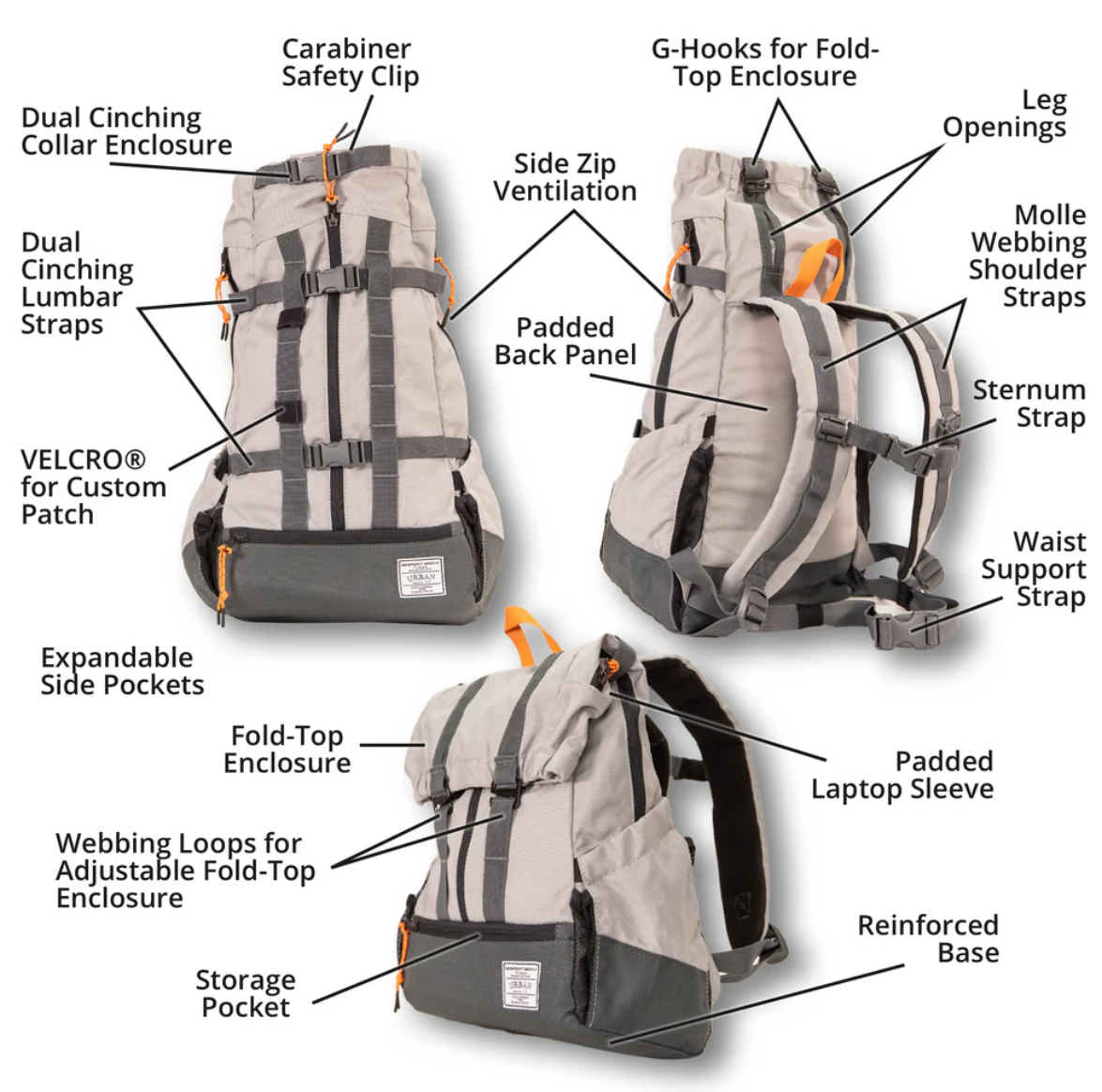 Zaino per cani e gatti fino a 18 kg Urban 3 - immagine 4