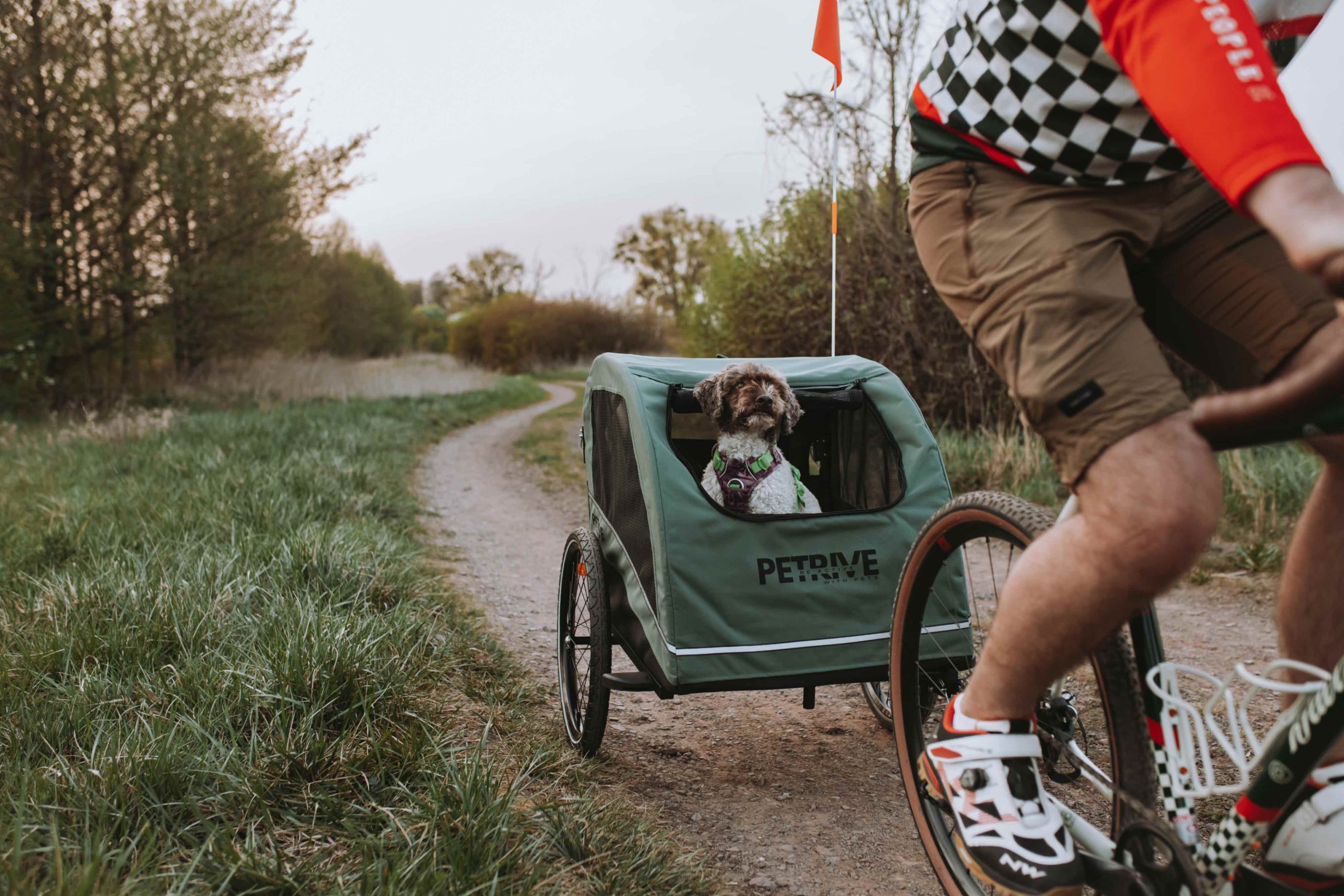 Passeggino con rimorchio per bicicletta per cani fino a 40 kg - ACTIVE ONE - immagine 6