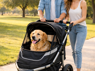 Passeggino per cani primavera