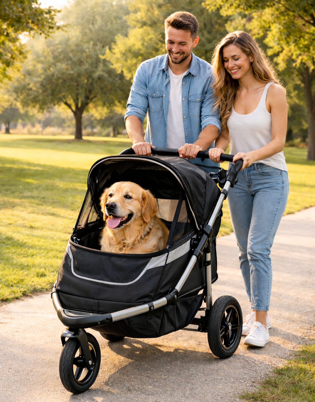 Passeggino per cani primavera