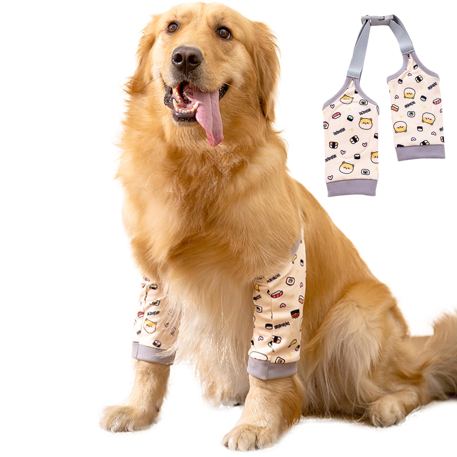 Tutore per gomito cane DKDDSSS indossato da un cane