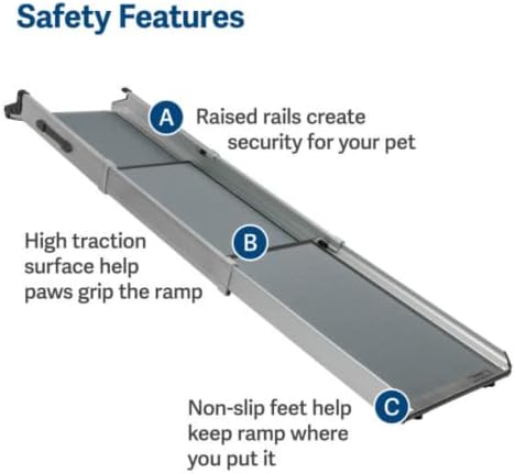 Rampa telescopica per cani PetSafe Happy Ride in alluminio per auto e SUV